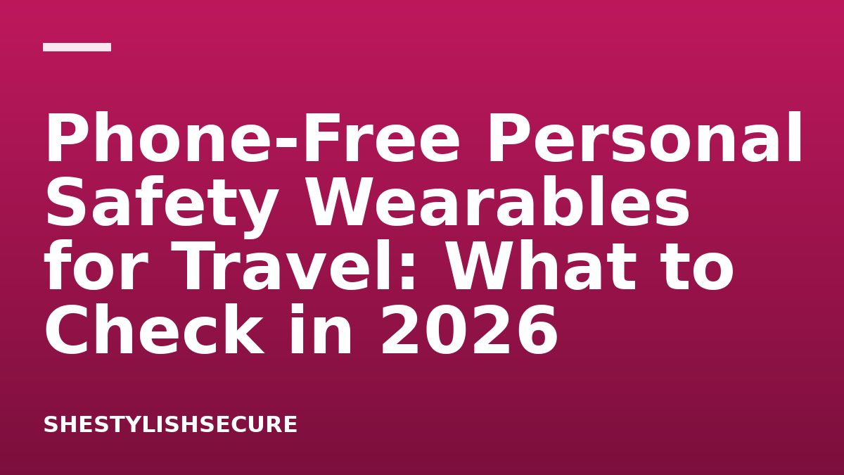 Phone-Free Personal Safety Wearables for Travel: What to Check in 2026
