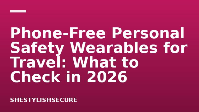 Phone-Free Personal Safety Wearables for Travel: What to Check in 2026